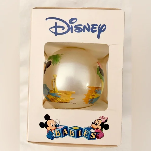 Baby Mickey Minnie Christmas Ornament Vintage 1984 Disney Babies Goebel BOX - Picture 4 of 7